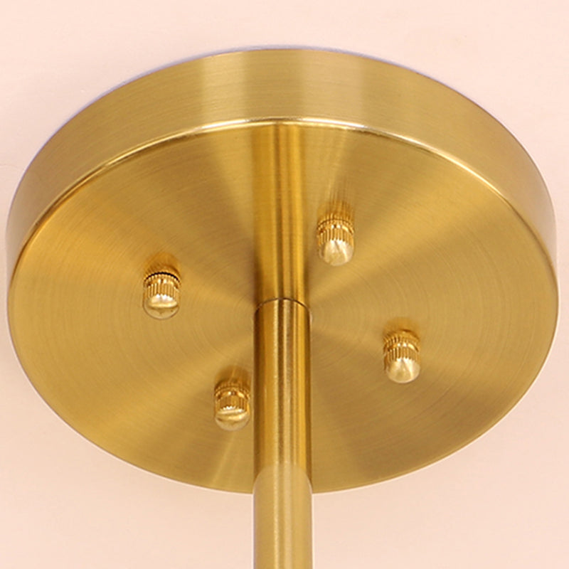 Modern Style Spherical Shape Pendant Lights Glass Chandelier Light Fixtures in Gold
