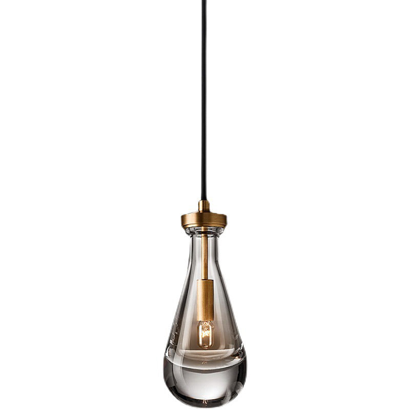 Kristalbrons enkele hanglamp in moderne luxe stijl koper traanhanglamp