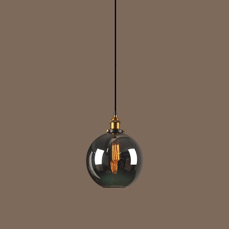 Lumo a sospensione geometrico retrò industriale lampada sospesa al coperto con tonalità di vetro