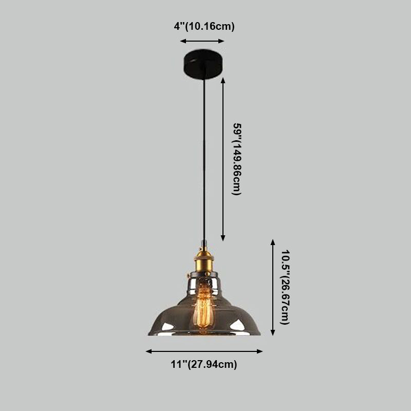 Lumo a sospensione geometrico retrò industriale lampada sospesa al coperto con tonalità di vetro
