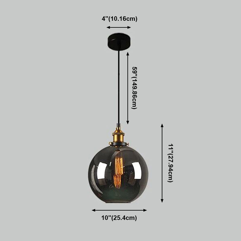Lumo a sospensione geometrico retrò industriale lampada sospesa al coperto con tonalità di vetro