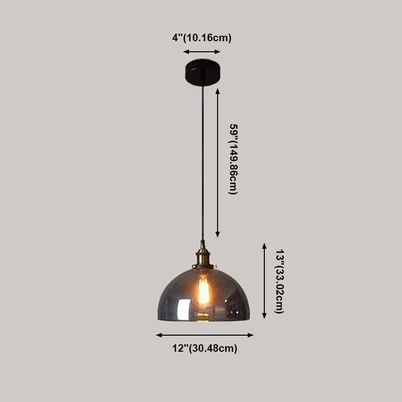 Lumo a sospensione geometrico retrò industriale lampada sospesa al coperto con tonalità di vetro