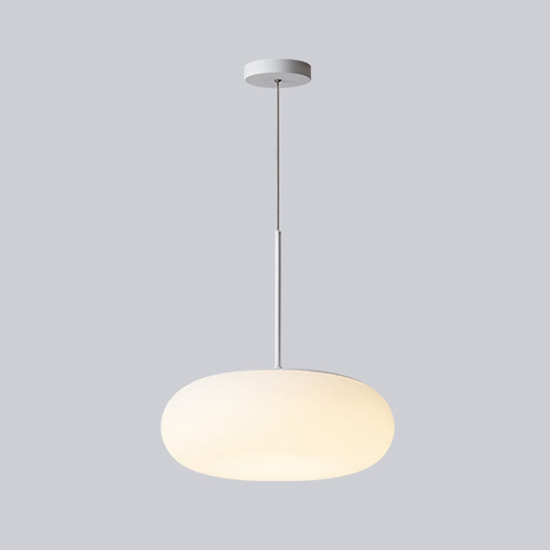 Modern Style Drum Shade Hanging Light Plastic 1 Light Pendant Lamp for Bedroom