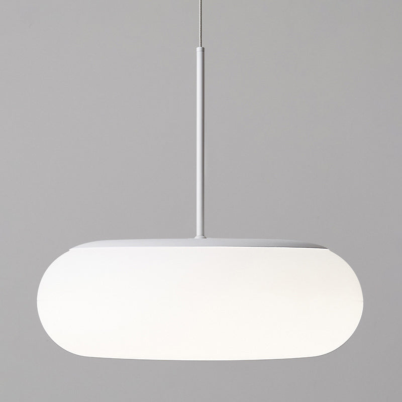Modern Style Drum Shade Hanging Light Plastic 1 Light Pendant Lamp for Bedroom