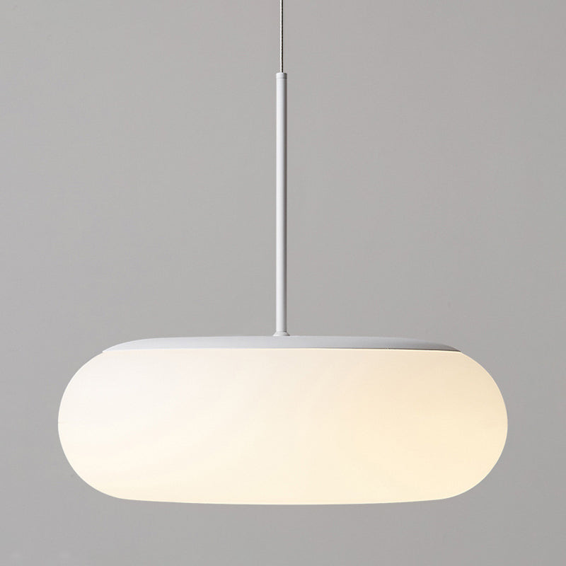 Modern Style Drum Shade Hanging Light Plastic 1 Light Pendant Lamp for Bedroom