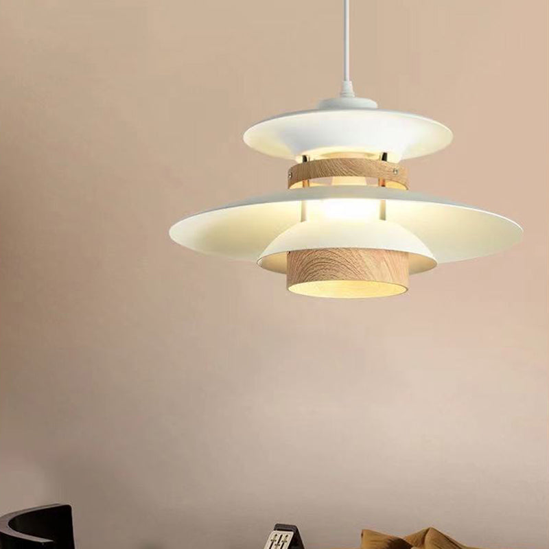 Modern Style Unique Shade Hanging Light Metal 1 Light Pendant Lamp for Home Stay