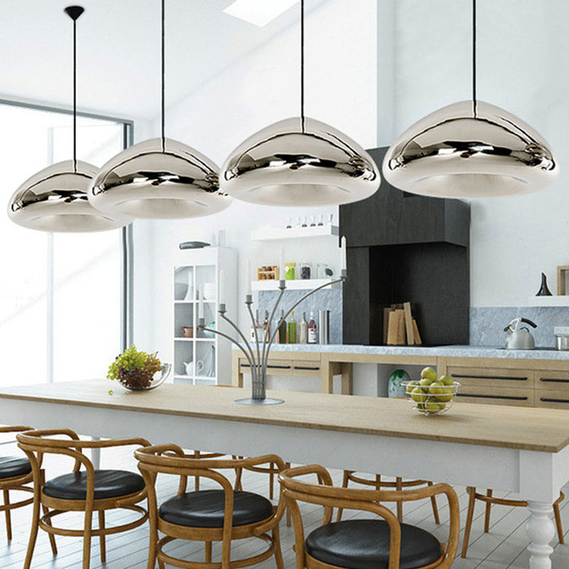 Moderne stijl brood tint hangend glass 1 lichte hanglamp voor het bed naast