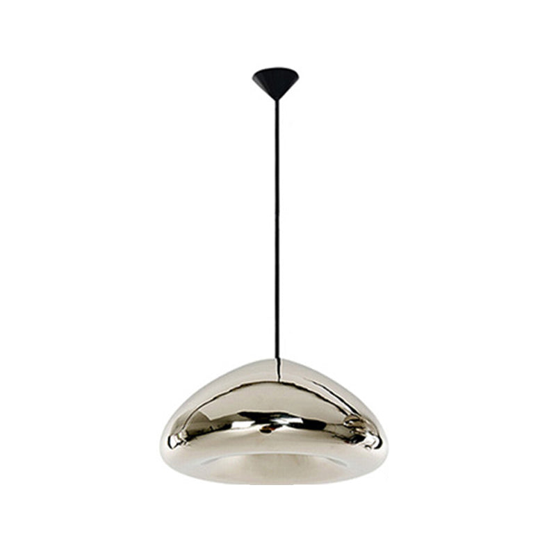 Moderne stijl brood tint hangend glass 1 lichte hanglamp voor het bed naast