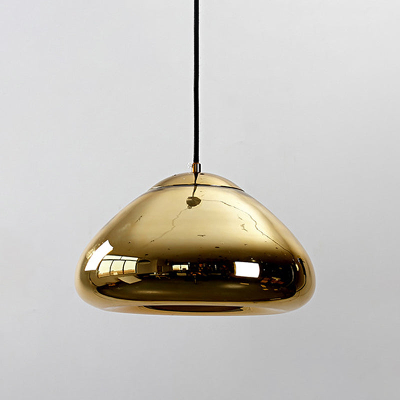 Moderne stijl brood tint hangend glass 1 lichte hanglamp voor het bed naast