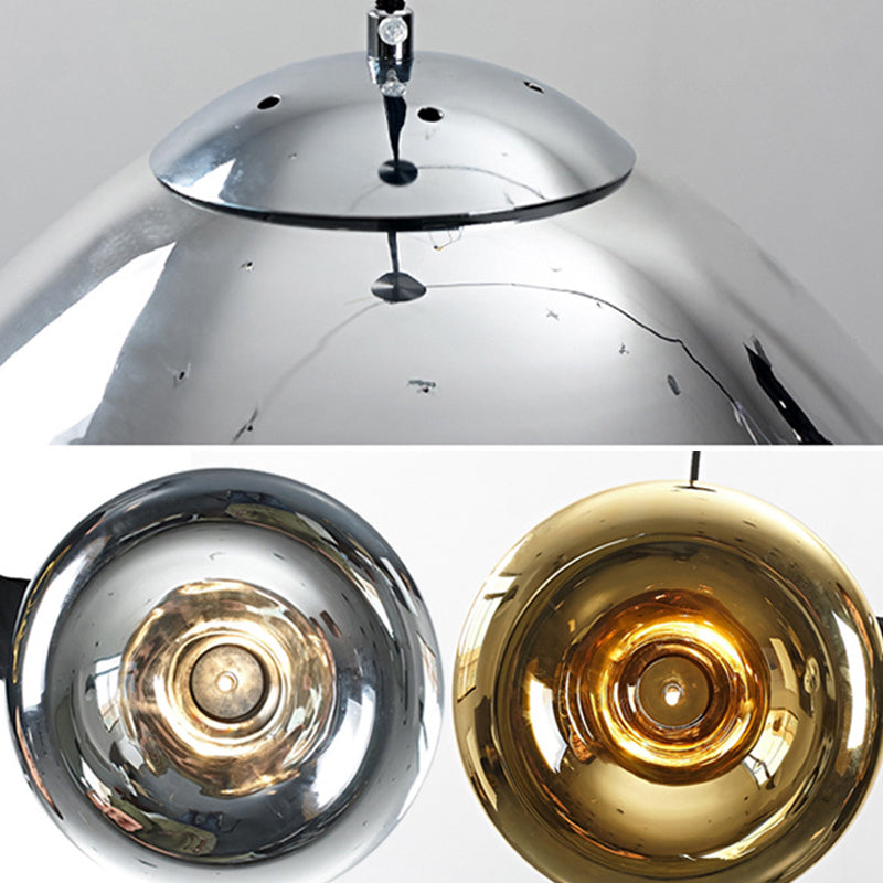 Moderne stijl brood tint hangend glass 1 lichte hanglamp voor het bed naast