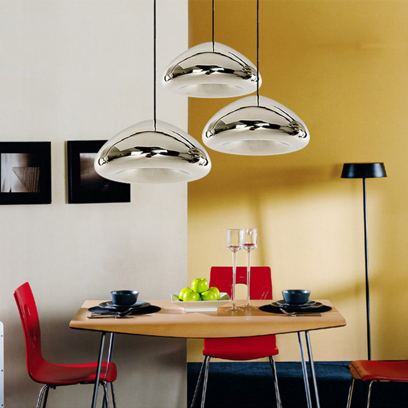 Moderne stijl brood tint hangend glass 1 lichte hanglamp voor het bed naast