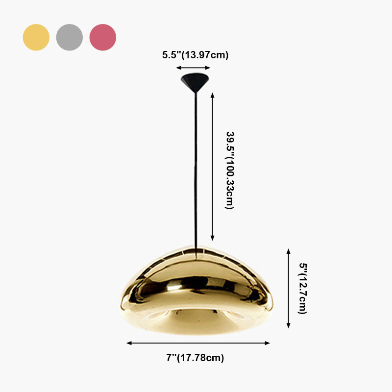 Moderne stijl brood tint hangend glass 1 lichte hanglamp voor het bed naast