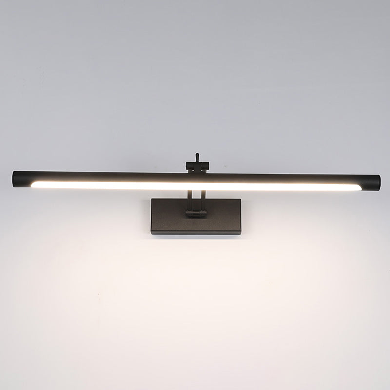 Metall lineare Schattenwandbeleuchtung moderner Spiegel 1-Licht-Wandmontage Leuchte in Schwarz