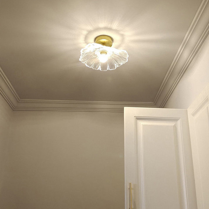 Lampada da soffitto a forma di fiore Moderna in ferro 1 luce da incasso con foro da 2-3,5 '' per corridoio