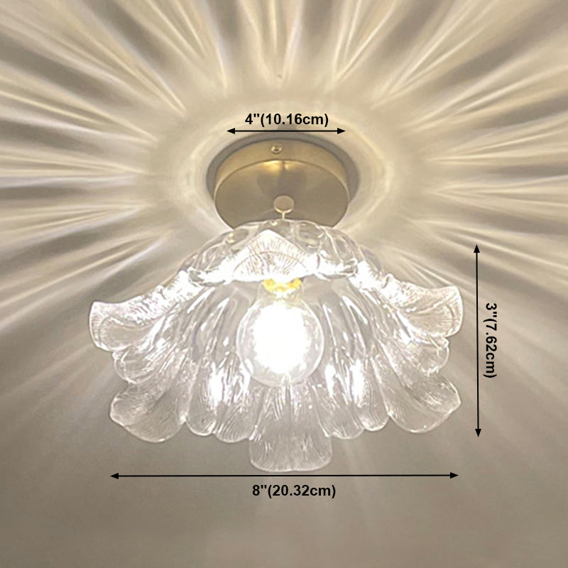 Lampada da soffitto a forma di fiore Moderna in ferro 1 luce da incasso con foro da 2-3,5 '' per corridoio