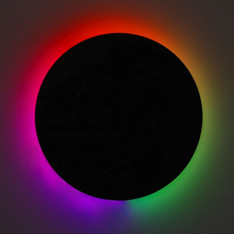 Moderner Stil runde LED-Wandlampe Metall 1-Licht-Wandhalterung Leuchte