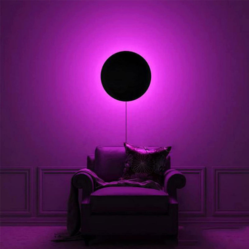 Modern Style Round Led Wall Lamp Metal 1-Light Wall Mount Light Fixture