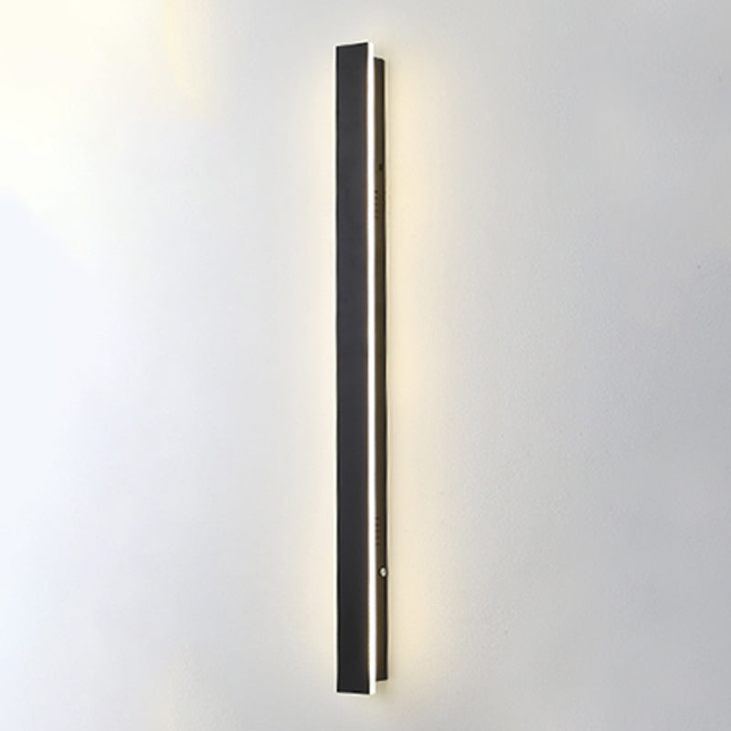 Luz de luz lineal de estilo contemporáneo Lights Metal 1 Light LED de pared LED en negro