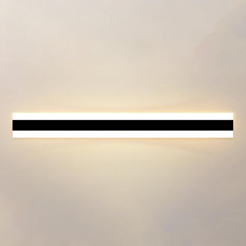 Luz de luz lineal de estilo moderno Luces de metal 1 luces de pared de luz en negro