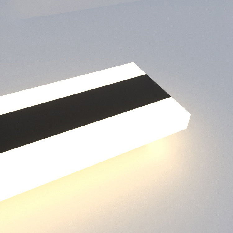 Luz de luz lineal de estilo moderno Luces de metal 1 luces de pared de luz en negro