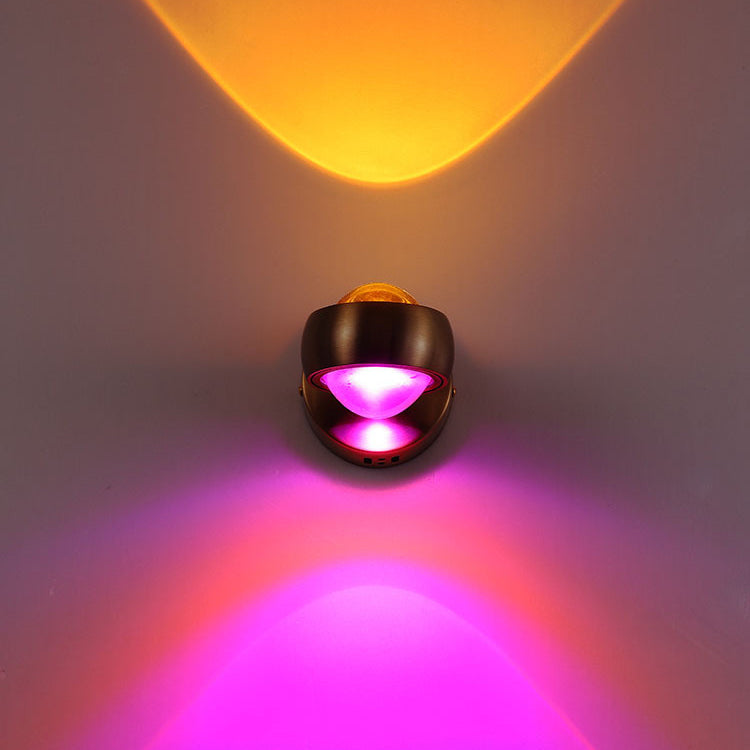 Lámpara de pared de pared de led redondo de estilo moderno lámpara de montaje de pared de metal