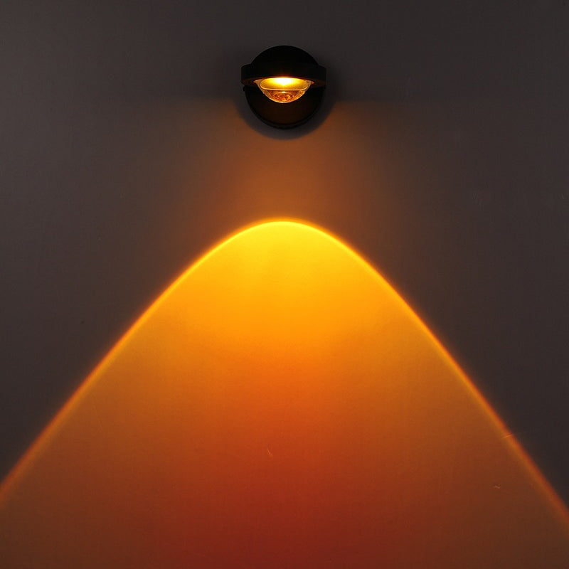 Modern Style Round Led Wall Lamp Metal Wall Mount Light Fixture