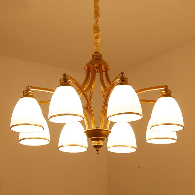 Amerikanische geometrische Kronleuchter Anhänger Lichter Metallkronleuchter mit Glasschatten