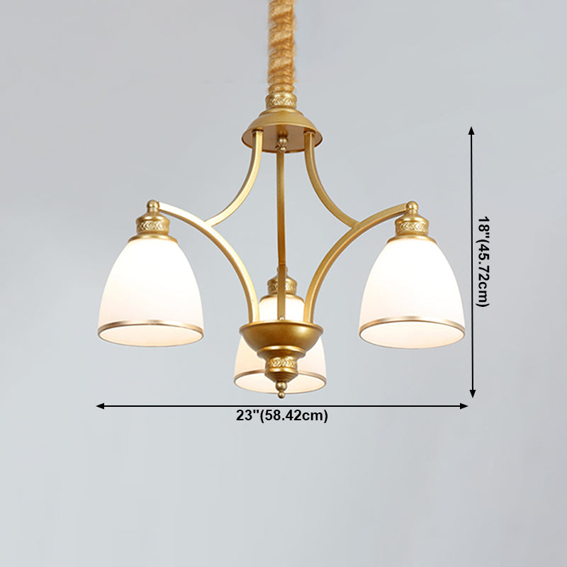 Amerikanische geometrische Kronleuchter Anhänger Lichter Metallkronleuchter mit Glasschatten