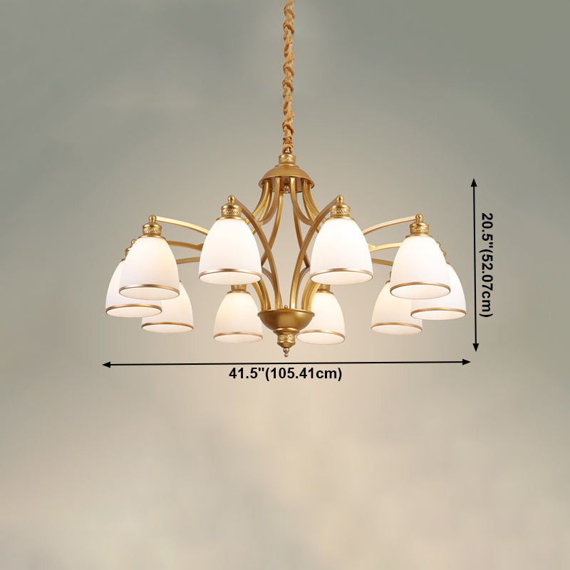 Amerikanische geometrische Kronleuchter Anhänger Lichter Metallkronleuchter mit Glasschatten