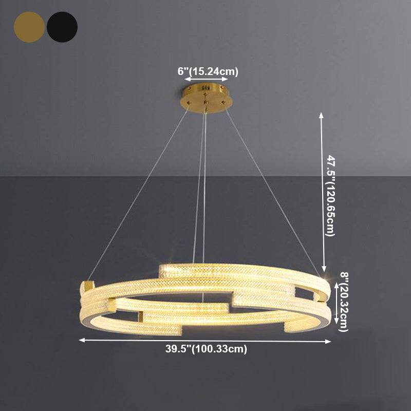 Lampadario moderno di lussuoso lampadario a sospensione di cristallo geometrico a sospensione del lampadario appeso