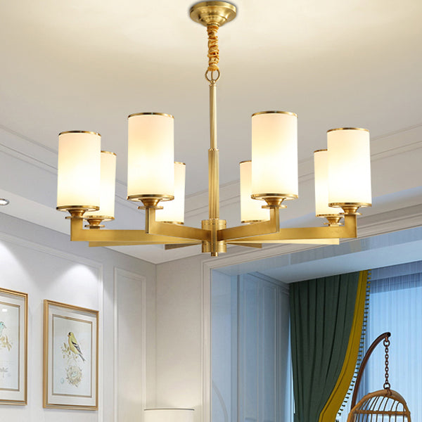 Amerikanische zylindrische Kronleuchterbeleuchtung Kupferdecke Kronleuchter