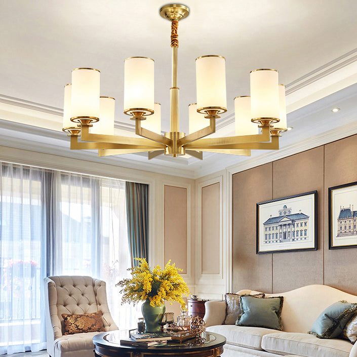 Amerikanische zylindrische Kronleuchterbeleuchtung Kupferdecke Kronleuchter