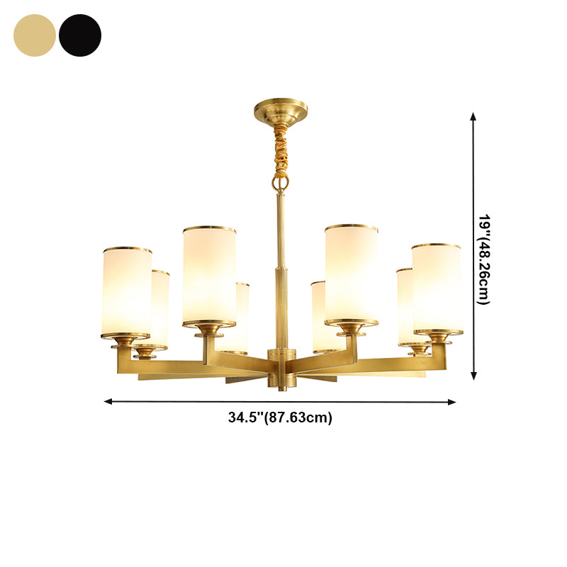 Amerikanische zylindrische Kronleuchterbeleuchtung Kupferdecke Kronleuchter