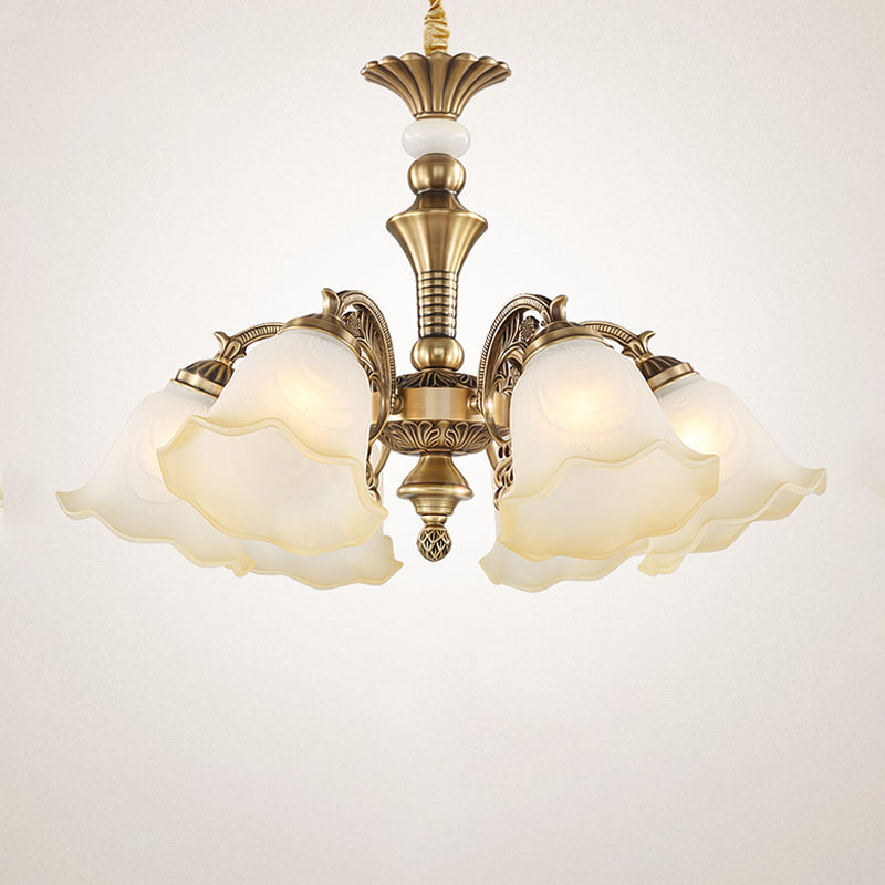 Luci a pendente a forma di campana lampadario a pendente di vetro moderno in vetro in oro
