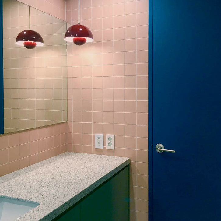 Modern Nordic Macaron Pendant Light Iron Globe Hanging Lamp with Aluminium Shade