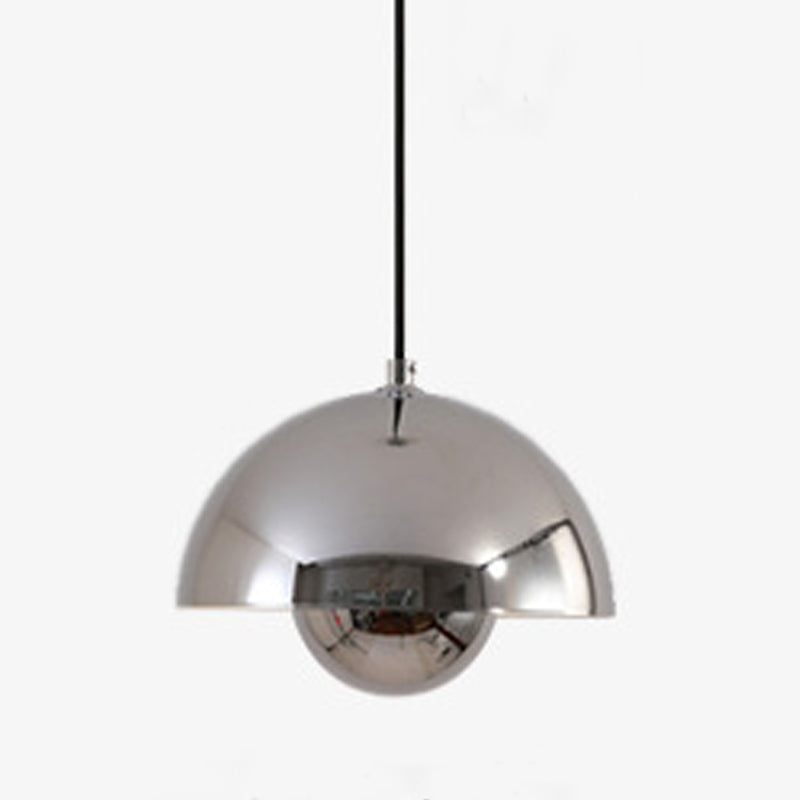 Modern Nordic Macaron Pendant Light Iron Globe Hanging Lamp with Aluminium Shade