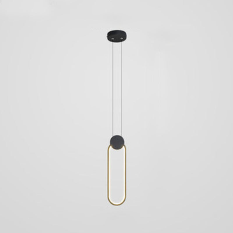 Moderne künstlerische LED Hanging Lampe Lacked Iron Linear Pendellicht mit Acrylschatten