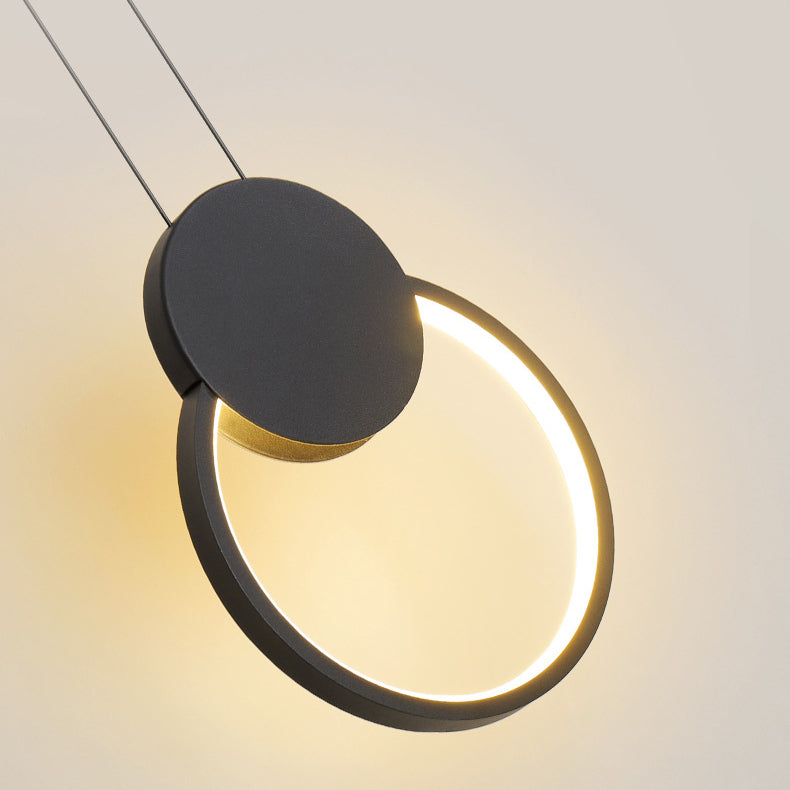 Moderne künstlerische LED Hanging Lampe Lacked Iron Linear Pendellicht mit Acrylschatten