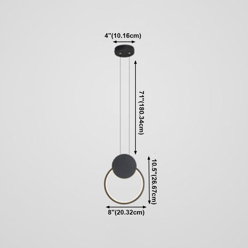 Moderne künstlerische LED Hanging Lampe Lacked Iron Linear Pendellicht mit Acrylschatten