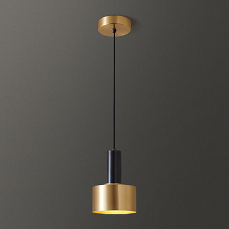 Lampada singola di lusso moderna a sospensione a sospensione cilindrica a sospensione per spazi interni