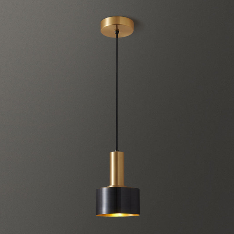 Lampada singola di lusso moderna a sospensione a sospensione cilindrica a sospensione per spazi interni