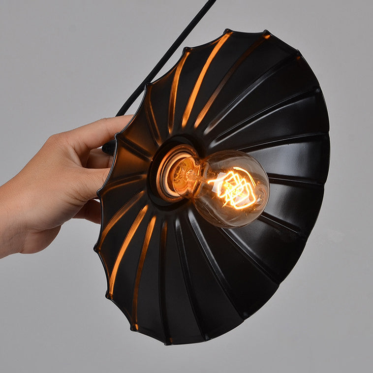 Luce singolo nero singolo in stile industriale in stile retrò lampada sospesa per luogo commerciale