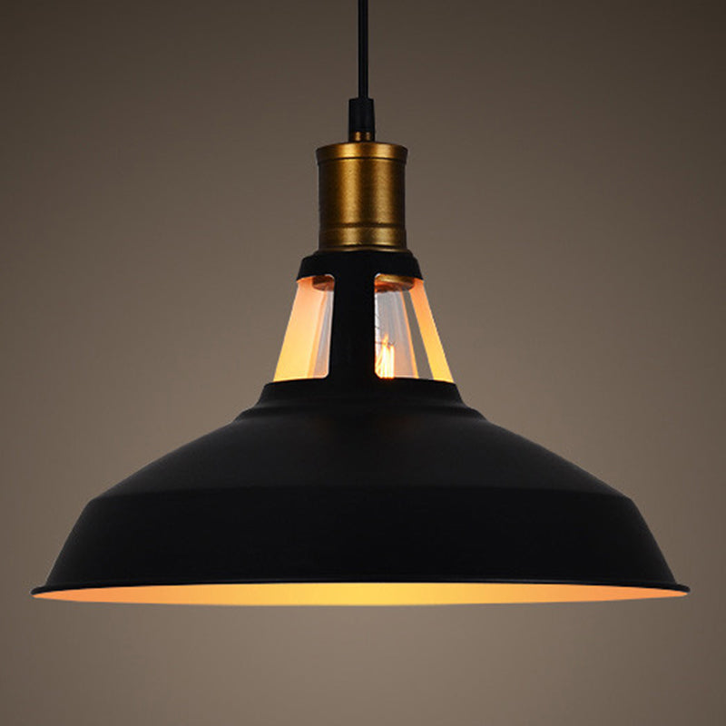 Lampada in ferro battuto a sospensione industriale a sospensione retrò per caffettiera