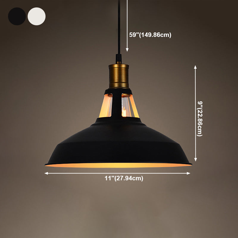 Lampada in ferro battuto a sospensione industriale a sospensione retrò per caffettiera