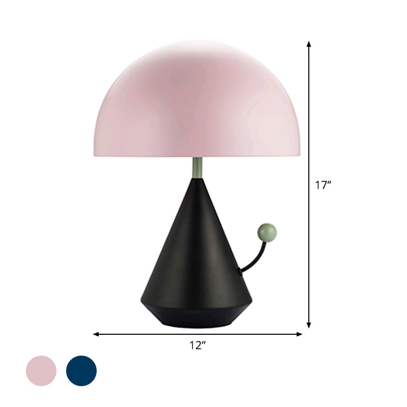 Macaron hemisfeer vorm nachtkastje lamp metaal 1 lamp leesboek licht in blauw/roze