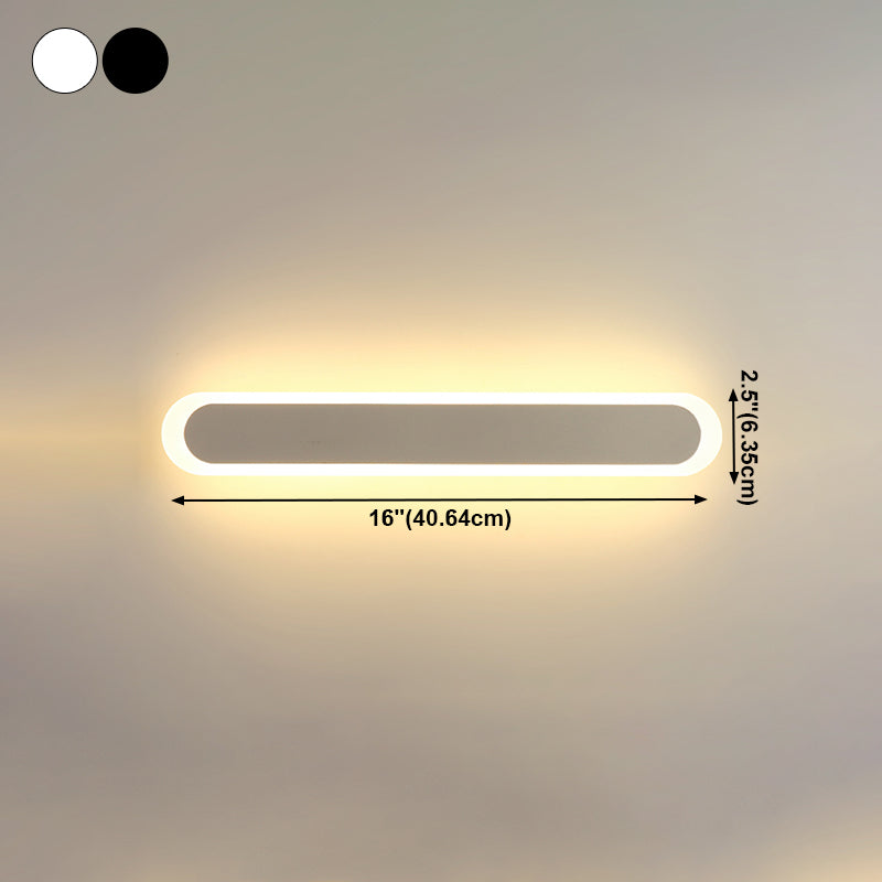 Lámparas lineales lineales de estilo moderno metal 1 lámpara de luz de pared ligera