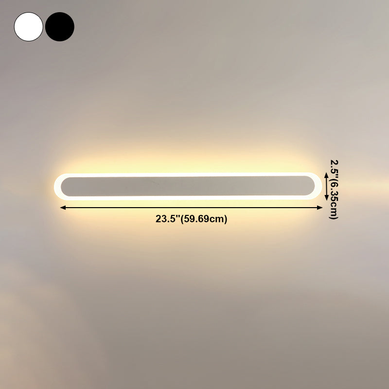 Lámparas lineales lineales de estilo moderno metal 1 lámpara de luz de pared ligera