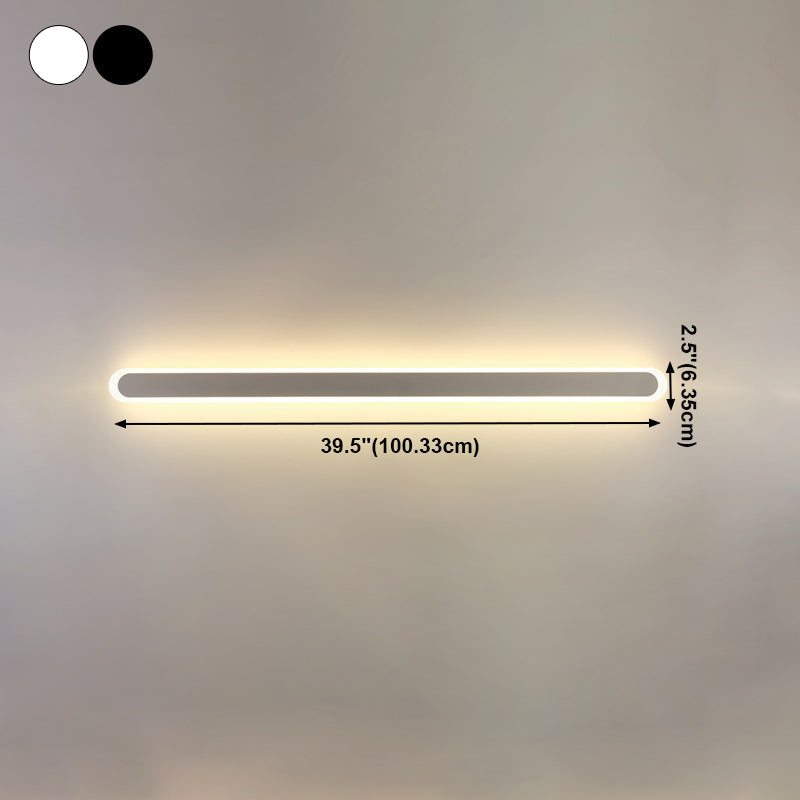 Lámparas lineales lineales de estilo moderno metal 1 lámpara de luz de pared ligera