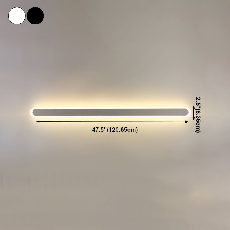 Lámparas lineales lineales de estilo moderno metal 1 lámpara de luz de pared ligera
