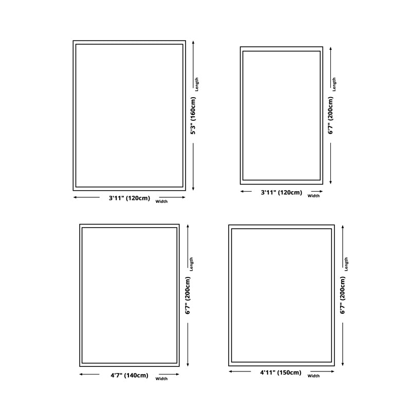 Blue Luxury Rug Blending Graphic Rug Non-Slip Backing Rug for Living Room